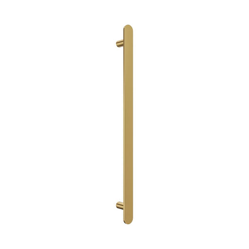 Linsol Allegra 12V Flat Bar Vertical Heated Towel Rail - Brushed Brass 