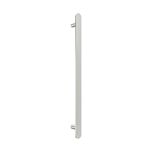 Linsol Allegra 12V Flat Bar Vertical Heated Towel Rail - Brushed Nickel 