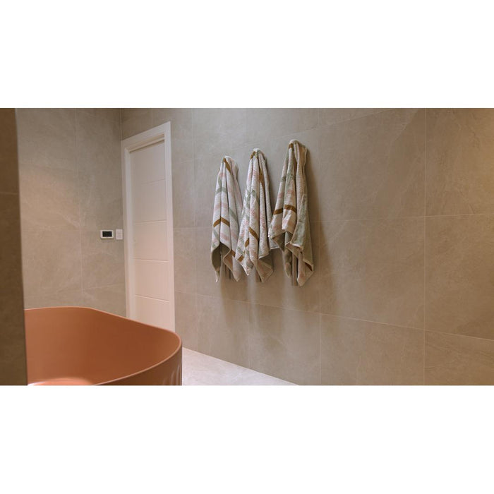 Linsol Allegra 12V Flat Bar Vertical Heated Towel Rail - Gunmetal 