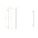 Linsol Allegra 12V Flat Bar Vertical Heated Towel Rail - Gunmetal 