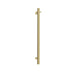 Linsol Allegra 12V Round Bar Vertical Heated Towel Rail with T-Bar - Brushed Brass 