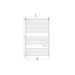 Linsol Allegra 19 Bar Wide Heated Towel Rail - Chrome 