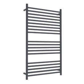 Linsol Allegra 19 Bar Wide Heated Towel Rail - Matte Black 
