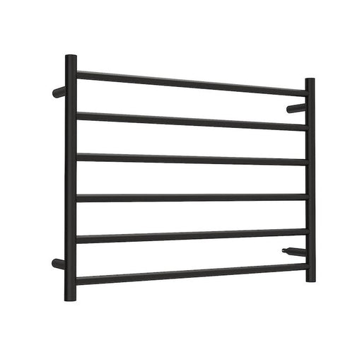 Linsol Allegra 6 Bar Wide Heated Towel Rail - Matte Black 