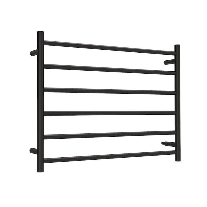 Linsol Allegra 6 Bar Wide Heated Towel Rail - Matte Black 