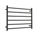 Linsol Allegra 6 Bar Wide Heated Towel Rail - Matte Black 