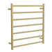 Linsol Allegra 7 Bar Heated Towel Rail - Brushed Brass 
