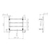 Linsol Allegra Heated Towel Rail 4 Bar - Chrome 