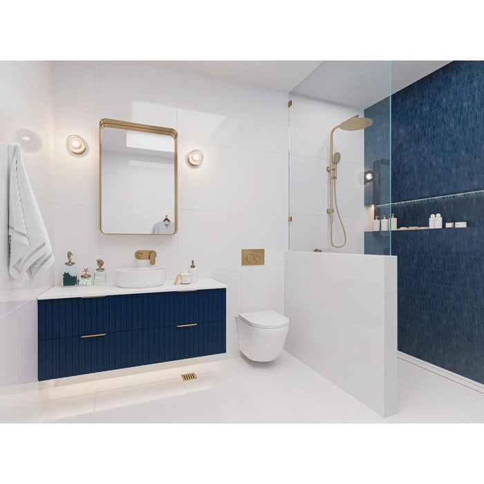 Linsol Anchor Stainless Steel Flush Plate - Brushed Brass 