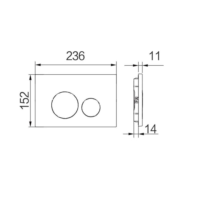Linsol Anchor Stainless Steel Flush Plate - Brushed Nickel 