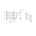 Linsol Avid 5 Bar Heated Towel Rail - Gunmetal 