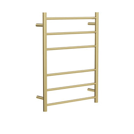 Linsol Avid 6 Bar Heated Towel Rail - Brushed Brass 