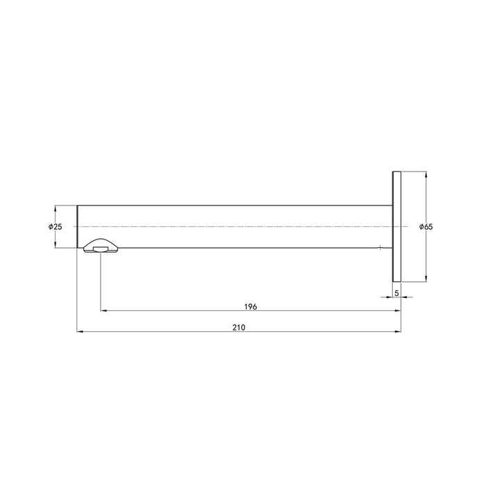 Linsol Banjo S3 Wall Mount Basin or Bath Spout - Chrome 