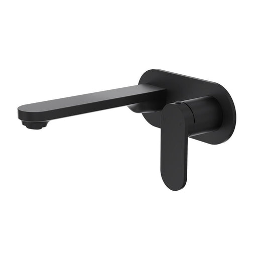 Linsol Capo 1-Plate Wall Basin or Bath Mixer - Matte Black 