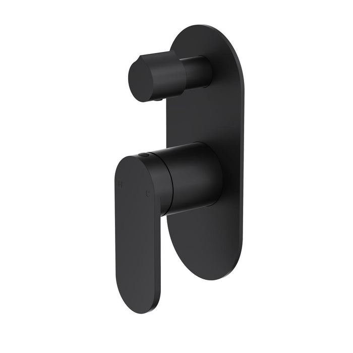 Linsol Capo 1-Plate Wall Mixer with Divertor - Matte Black 