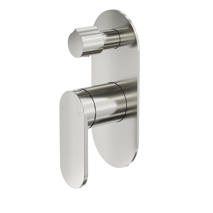 Linsol Capo 1-Plate Wall Mixer with Divertor Trim Kit - Brushed Nickel 