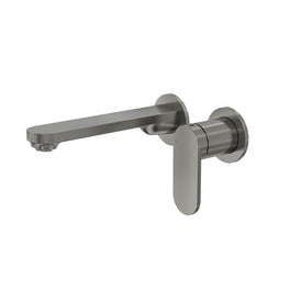 Linsol Capo 2-Plate Wall Basin or Bath Mixer - Gunmetal 