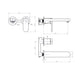 Linsol Capo 2-Plate Wall Basin or Bath Mixer - Matte Black 