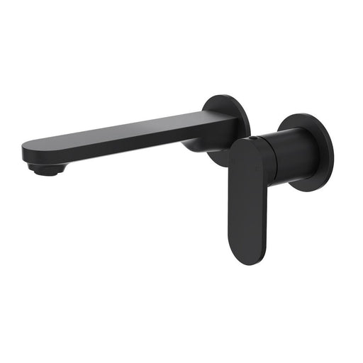 Linsol Capo 2-Plate Wall Basin or Bath Mixer - Matte Black 