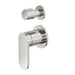 Linsol Capo 2-Plate Wall Mixer with Divertor - Brushed Nickel 