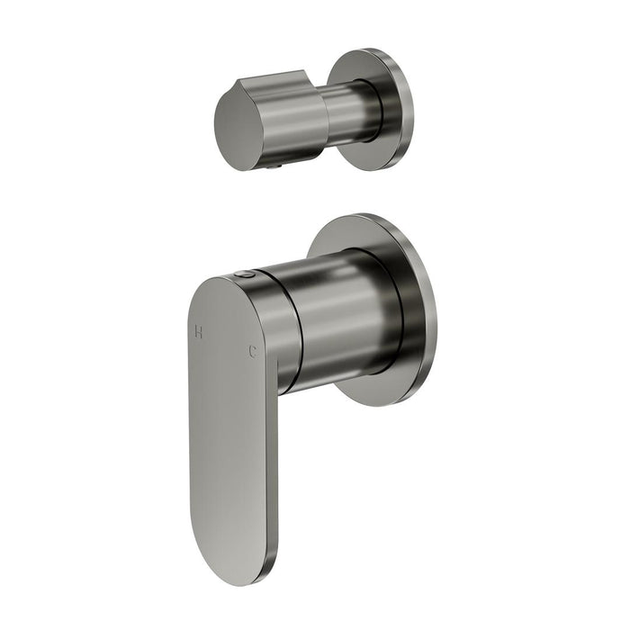 Linsol Capo 2-Plate Wall Mixer with Divertor - Gunmetal 