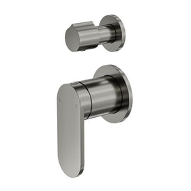 Linsol Capo 2-Plate Wall Mixer with Divertor Trim Kit - Gunmetal 