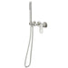 Linsol Capo 3-Plate Wall Mixer with Hand Shower Trim Kit - Brushed Nickel 