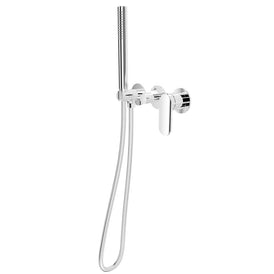 Linsol Capo 3-Plate Wall Mixer with Hand Shower Trim Kit - Chrome 