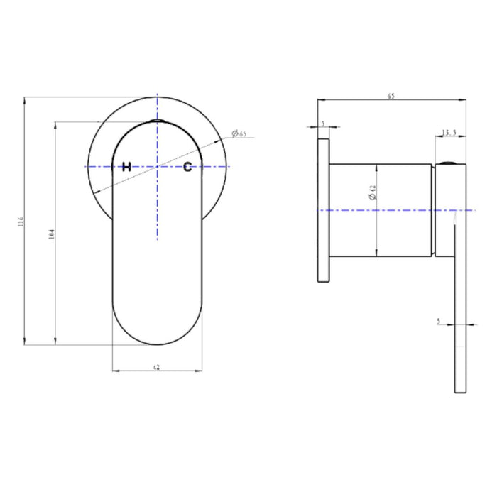 Linsol Capo Wall Mixer Trim Kit - Chrome 