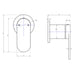 Linsol Capo Wall Mixer Trim Kit - Gunmetal 