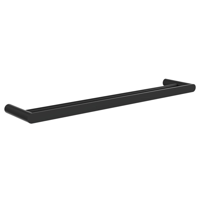 Linsol Circle 600mm Double Towel Rail - Matte Black 
