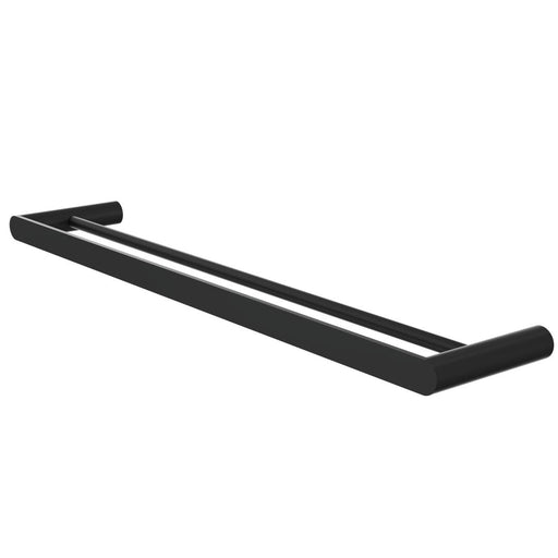 Linsol Circle 600mm Double Towel Rail - Matte Black 