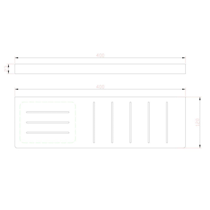 Linsol Circle Metal Shelf with Soap Dish - Brushed Brass 