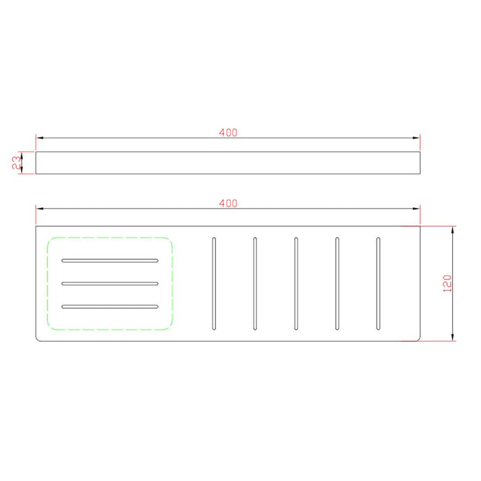 Linsol Circle Metal Shelf with Soap Dish - Brushed Nickel 