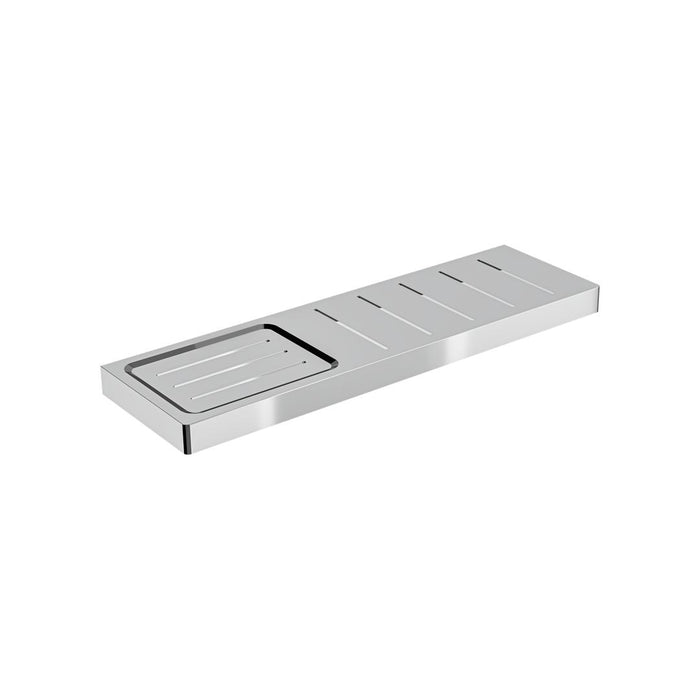 Linsol Circle Metal Shelf with Soap Dish - Chrome 