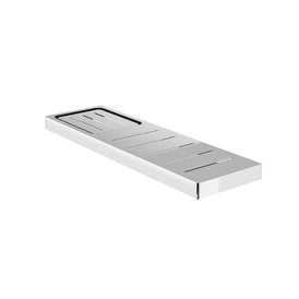 Linsol Circle Metal Shelf with Soap Dish - Chrome 
