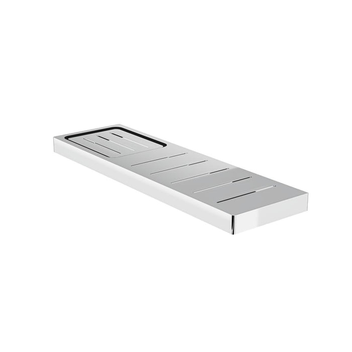 Linsol Circle Metal Shelf with Soap Dish - Chrome 