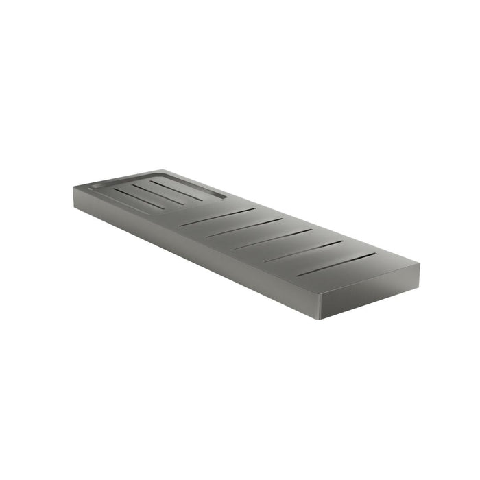 Linsol Circle Metal Shelf with Soap Dish - Gunmetal 