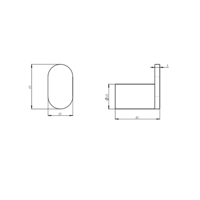 Linsol Circle Single Robe Hook - Matte Black 