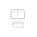 Linsol Clay 450mm Rectangular Semi Inset Basin - Gloss White 