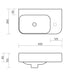 Linsol Clay 450mm Wall Hung Basin with Left Hand Bowl - Gloss White 