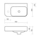 Linsol Clay 450mm Wall Hung Basin with Right Hand Bowl - Gloss White 