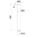 Linsol Corsica 200mm Round Ceiling Arm - Matte Black 