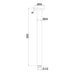 Linsol Corsica 300mm Round Ceiling Arm - Brushed Brass 