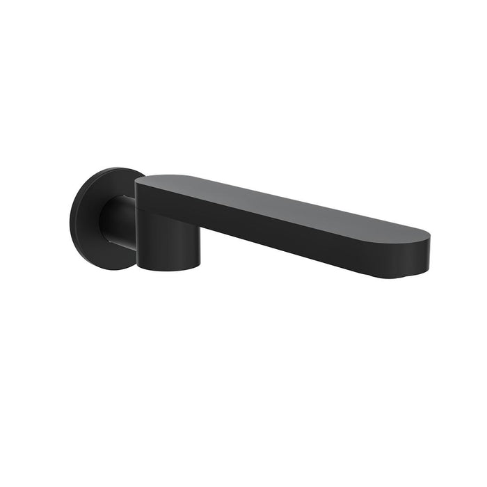 Linsol Corsica S2 Swivel Wall Bath Spout - Matte Black 