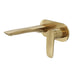 Linsol Curva 1-Plate Wall Basin or Bath Mixer Trim Kit - Brushed Brass 