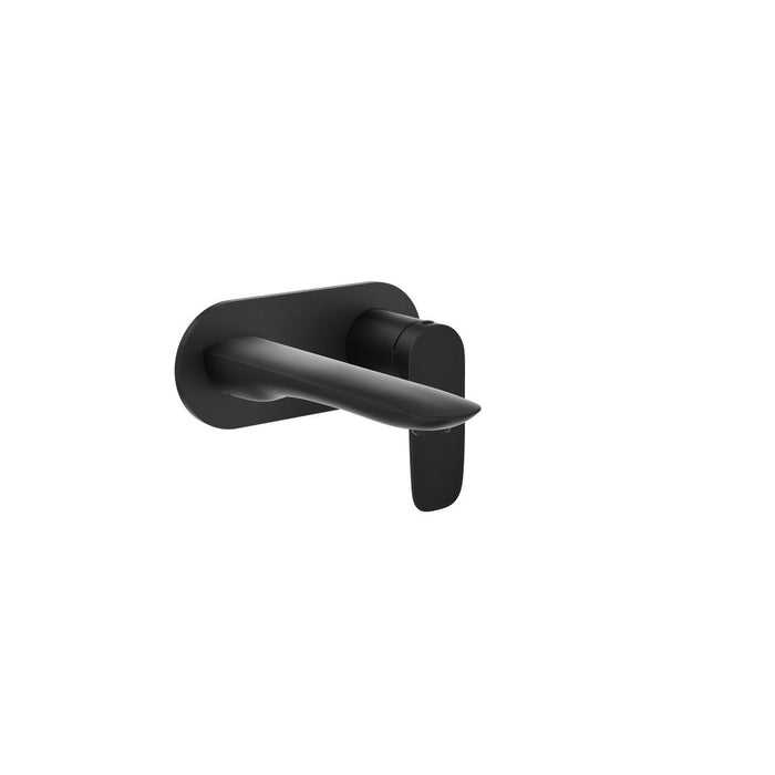 Linsol Curva 1-Plate Wall Basin or Bath Mixer Trim Kit - Matte Black 