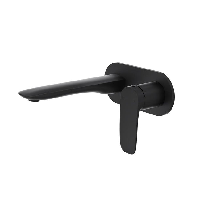 Linsol Curva 1-Plate Wall Basin or Bath Mixer Trim Kit - Matte Black 