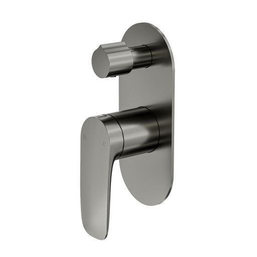 Linsol Curva 1-Plate Wall Mixer with Divertor Trim Kit - Gunmetal 