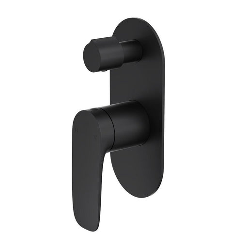 Linsol Curva 1-Plate Wall Mixer with Divertor Trim Kit - Matte Black 